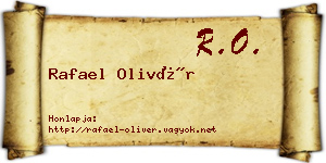 Rafael Olivér névjegykártya