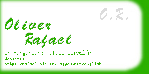 oliver rafael business card